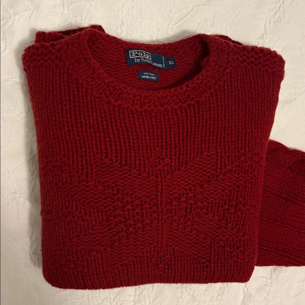 Polo RL Hand Knit Wool Sweater